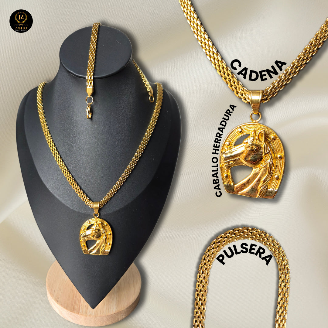 Cadena Chinesca con Caballo y Pulsera