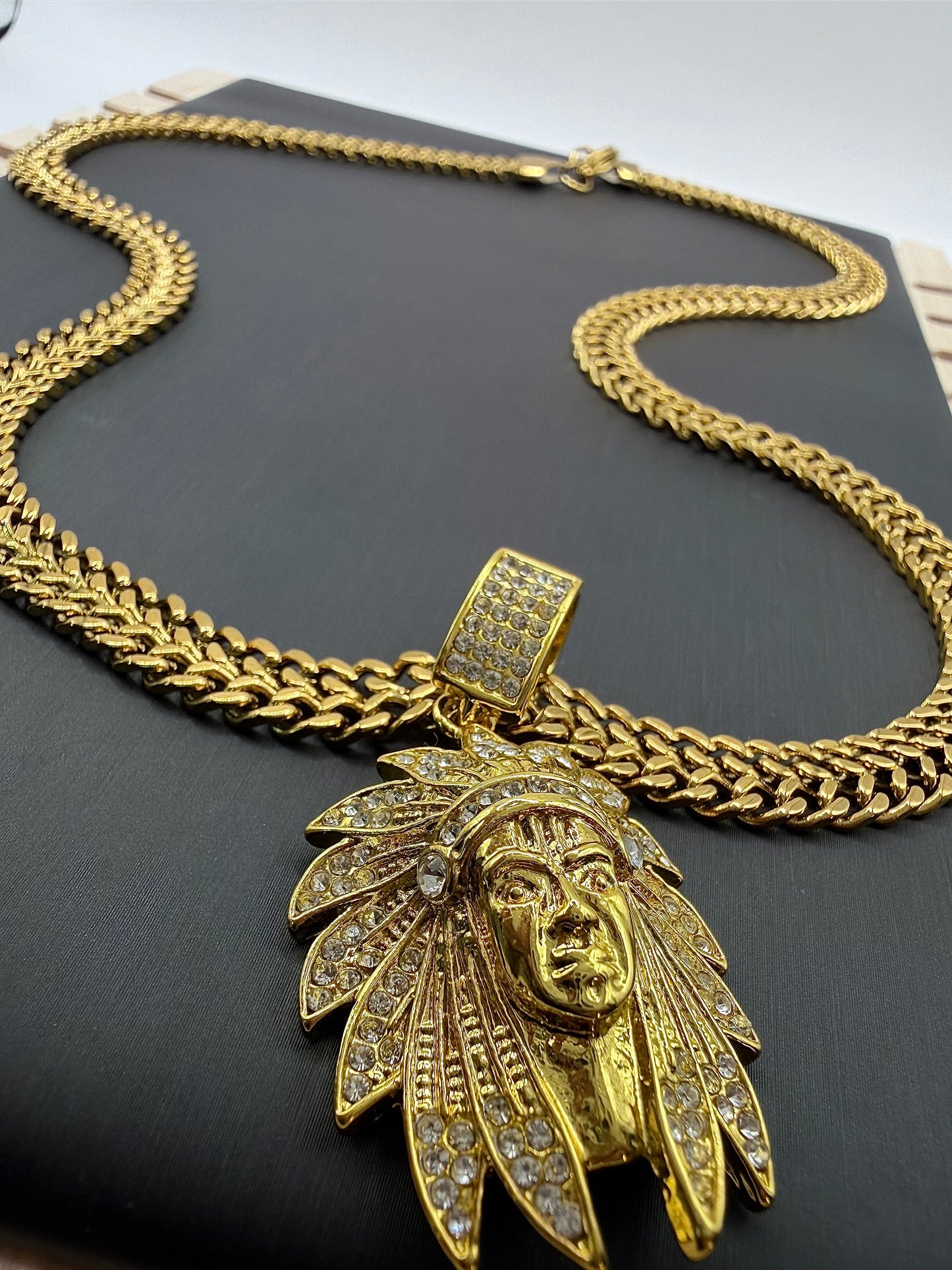 Cadena Espiga + Indio Diamantado