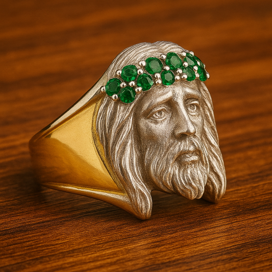 Anillo Rostro de Cristo en Relieve – Edición Premium REF K011