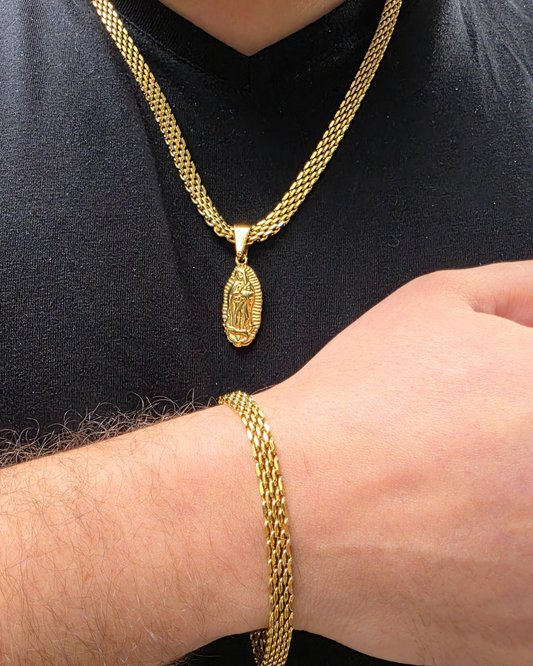 Cadena Chinesco con Virgen de Guadalupe🌹 ✝️