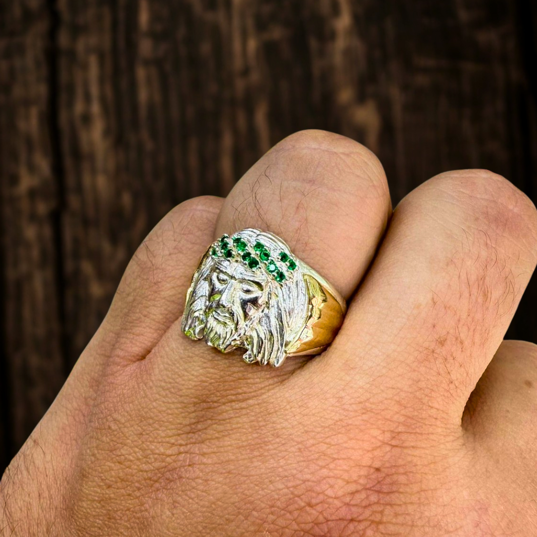 Anillo Rostro de Cristo en Relieve – Edición Premium REF K011