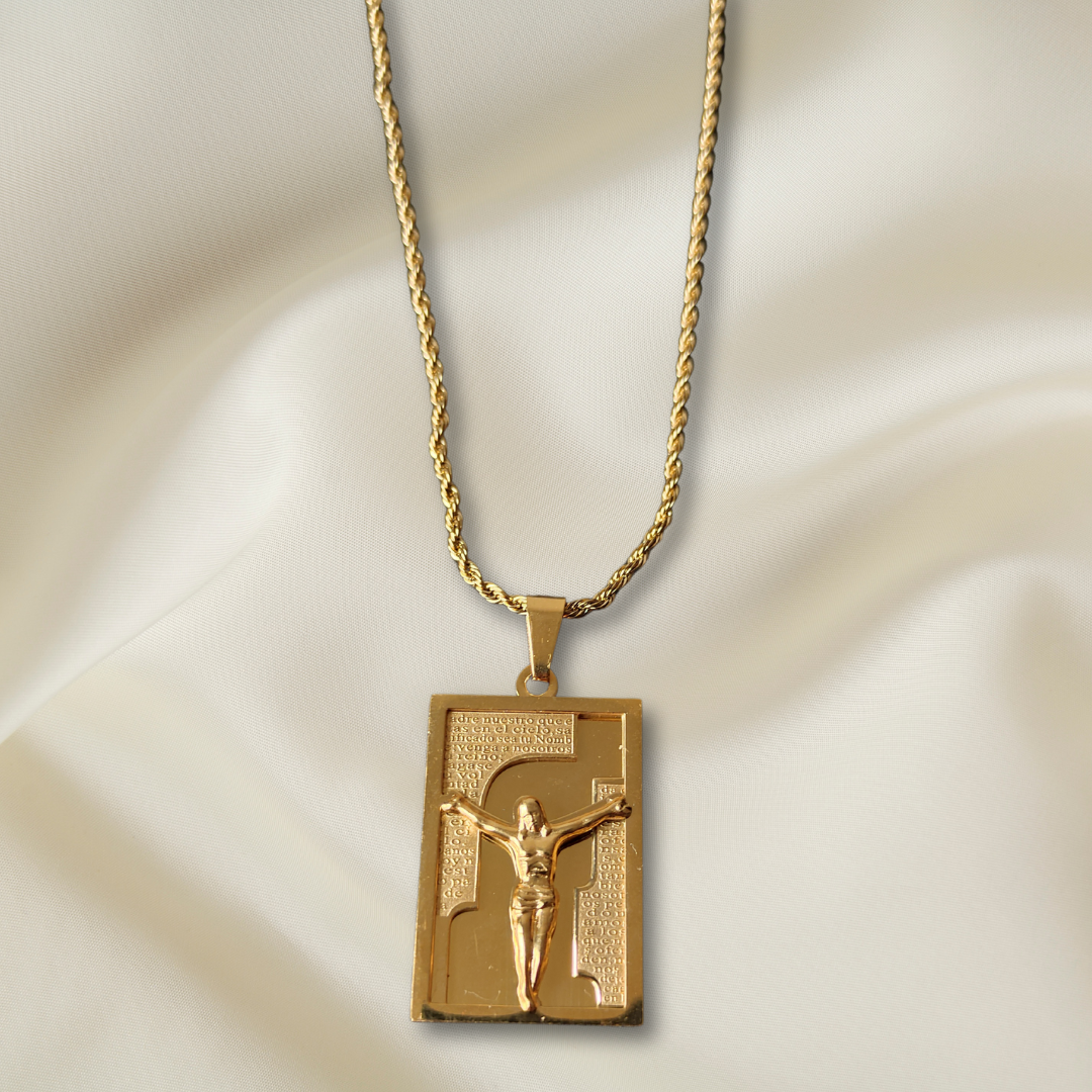 Cadena Laso + Placa de Cristo