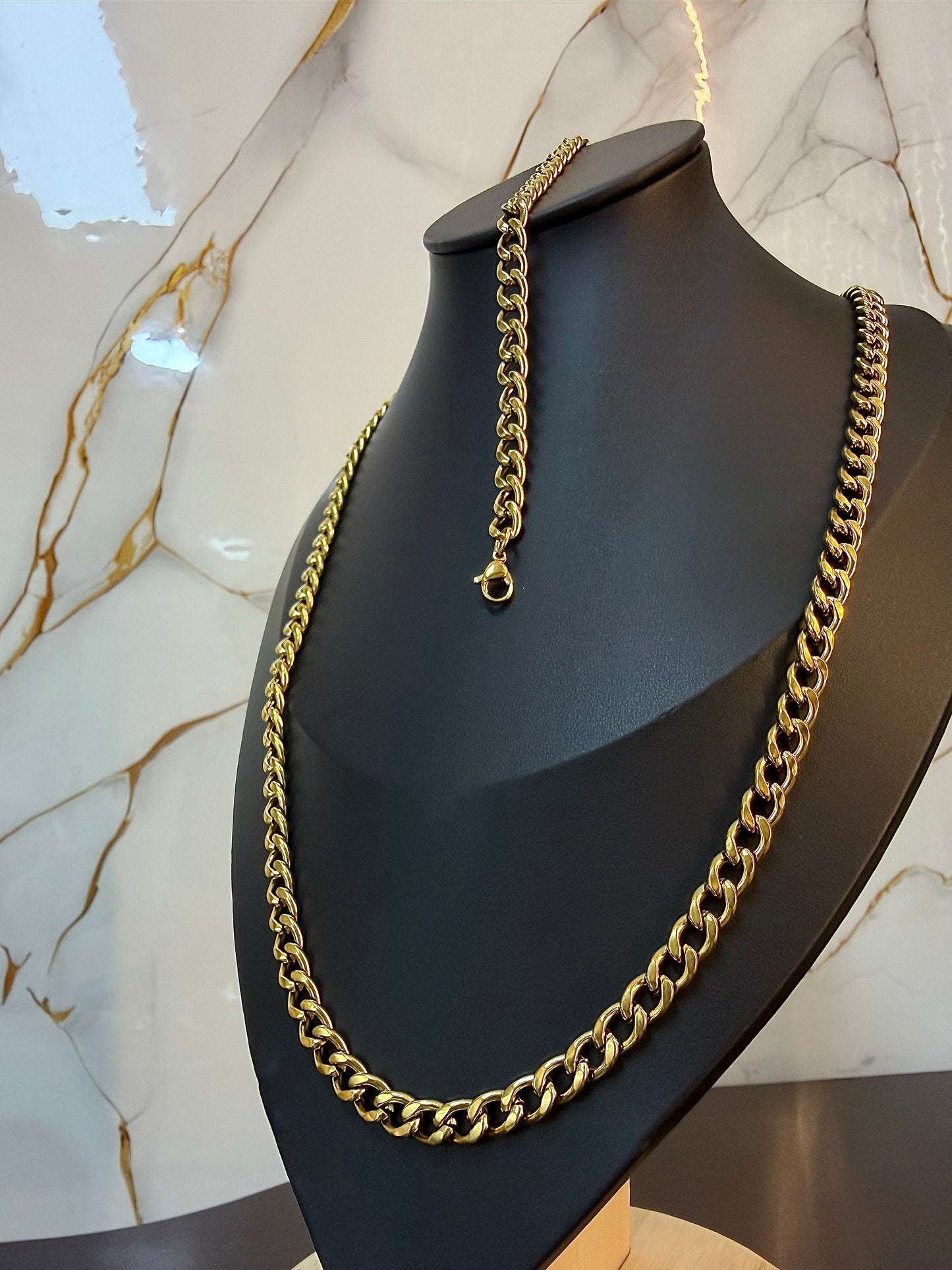 Cadena Cubana + Pulsera.