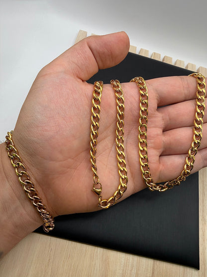 Cadena Cubana + Pulsera.