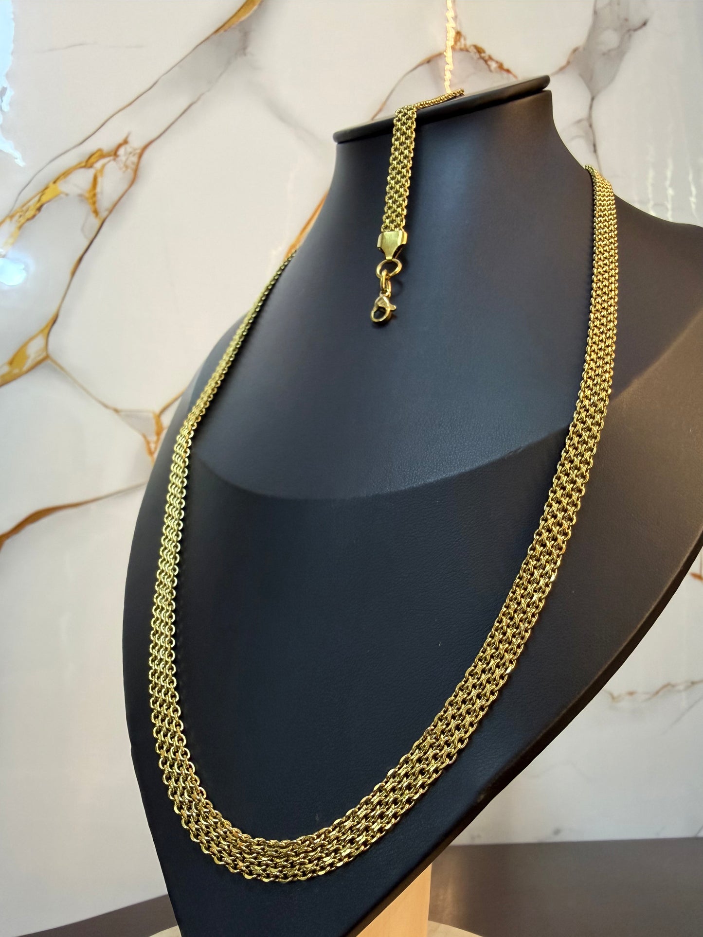 Cadena y Pulsera Tejido Chino