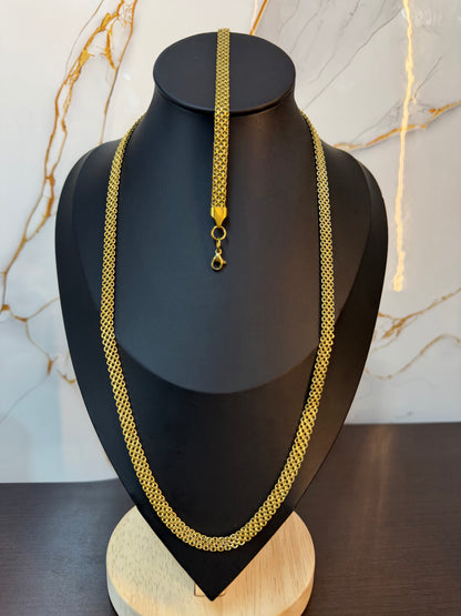 Cadena y Pulsera Tejido Chino